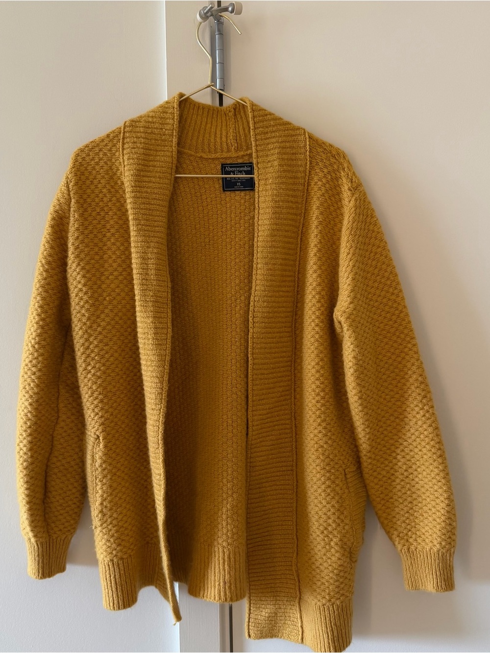 Abercrombie & Fitch Golden Yellow Knit Cardigan